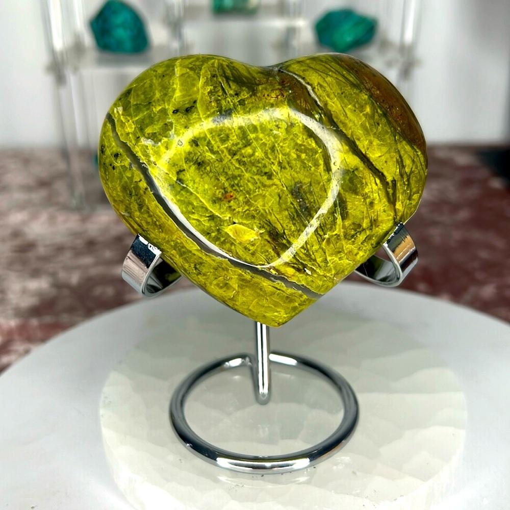 Green Opal Heart - Goh01